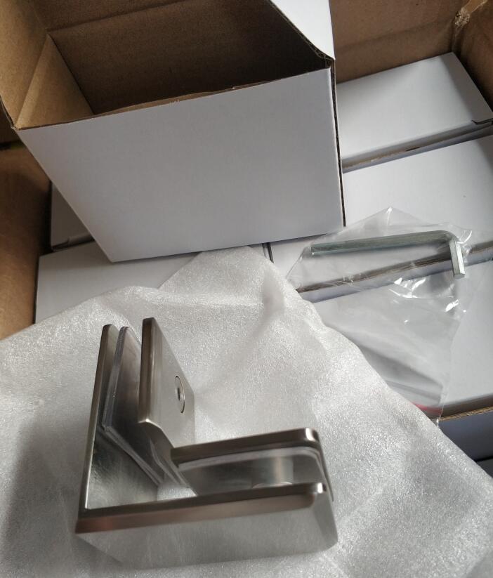 Solid brass bevel 90 degree glass to glass connector C102 shower glasss ...
