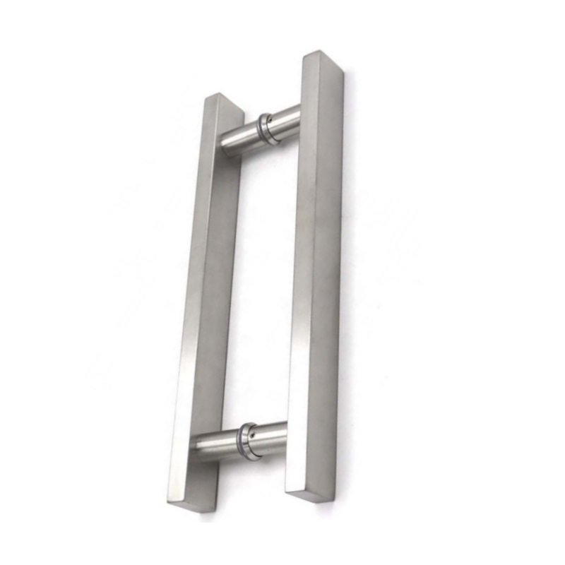 Stainless steel square tube glass door handle J012S H type pull handle ...