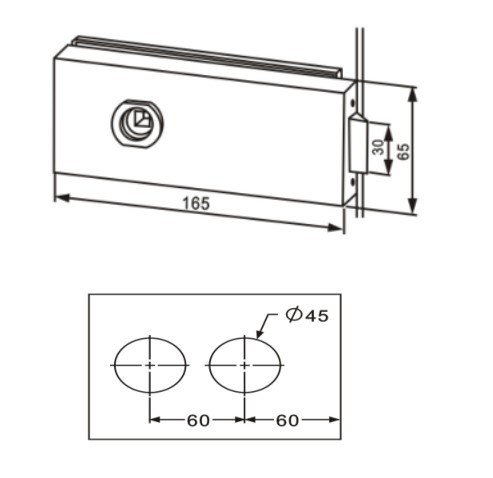 GLASS DOOR LOCK